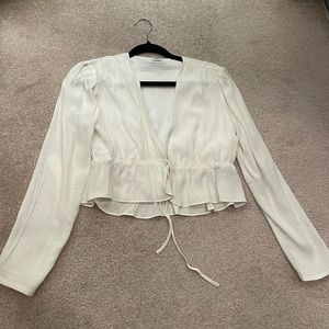 Aritzia cropped blouse